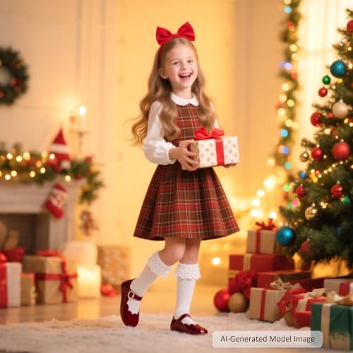Image of Felix & Flora Toddler Flower Girl Dress Shoes - Baby Girl Ballet Mary Jane Flats for Party School Wedding