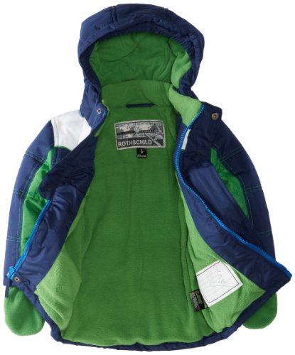 Image of Rothschild Little Boys' Puffy Colorblock Jacket, Navy, 4T