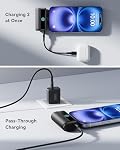 INIU Compact Portable Charger, 5500mAh Power Bank with Build-in USB-C Connector, 22.5W PD Fast Charging Powerbank, Family Flight Cruise Ship Essential Phone Charger for iPhone 16 15 Samsung, Orange