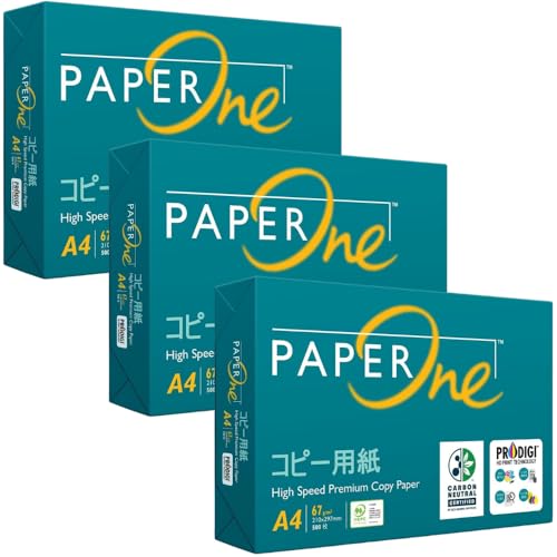 �y�܂Ƃߔ����z �����F�R�s�[�p�� PaperOne �R�s�[�p�� A4 500�� ����0.09mm ��ʈ������ �J�[�{���j���[�g�����F�� PEFC�F�� 3�Z�b�g