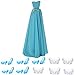 buytra Fashion Handmade Clothes Party Dresses Gown Outfit with Flowers 10 Pairs Crystal Shoes for Barbie Doll Girls Birthday Xmas Gift