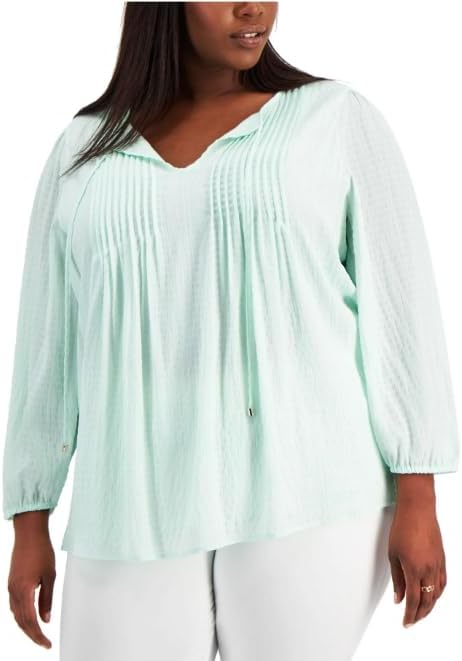 Tommy Hilfiger Plus Size Pintucked Top - Image 2