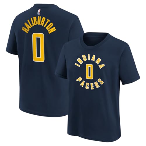 Tyrese Haliburton Indiana Pacers NBA Kids Youth 4-20 Navy Icon Edition Performance Jersey T-Shirt (US Numeric 10 12 Regular Tyrese Haliburton Indiana Pacers - Navy)
