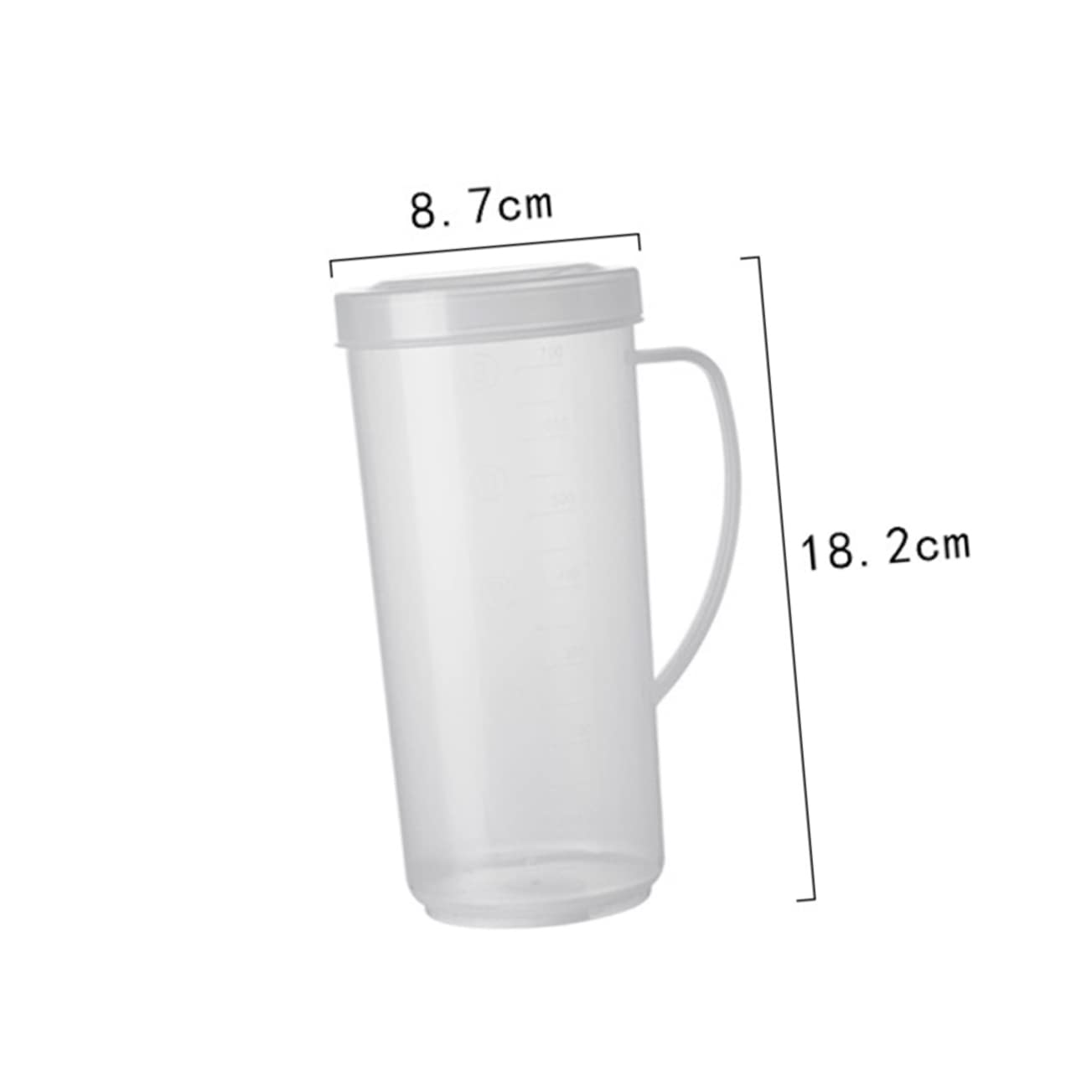SOLUSTRE 6pièces à Mesurer Plastique Avec Échelle Récipients Pour Café Lait Et Jus Utilisation -