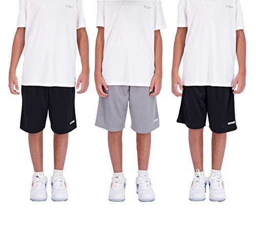 Hind Boys Shorts for Kids 3-Pack Basketball Shorts for Boys Basketball and Sports