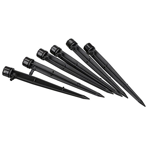 Akoak 25/50 Pcs 360 Degree Adjustable Water Flow Irrigation Drippers On Stake Emitter Drip System,Model, Home & Garden Store For 4Mm /7Mm Tube（25Pc） #TOP1
