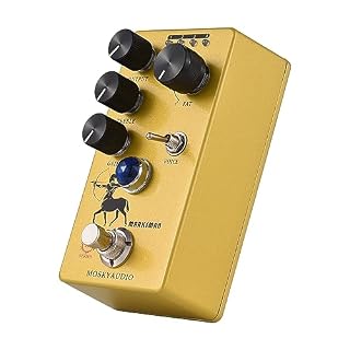 Jemora Overdrive/Préampli/Booster Pédale d’effet Guitare 4 Commutateur de Mode d’écrêtage et Commandes de Sortie/Aigus/Gain Processeur d’effet d’Effet de Guitare Numérique Portable Compact pour - Les Beatles, Paul McCartney, John Lennon, RIngo Starr, George Harrison