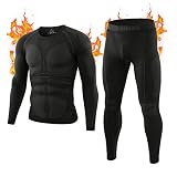 MeetHoo Thermounterwäsche Herren, Warm Atmungsaktiv Funktionsunterwäsche Thermowäsche Set Thermo Unterwäsche Lang Thermohemd & Thermohose für Männer Winter Skifahren Laufen Sport