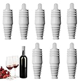 Weinstopfen für Flaschen – 8 Stück, weich, wiederverwendbar | Flaschenverschluss aus Silikon – auslaufsicher für Wein, Bier, Champagner, Getränke, Reisen, Haus, Bar, Partys, Mahlzeiten