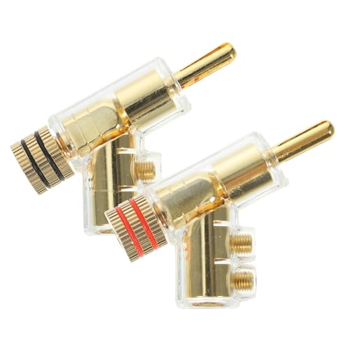 Conector de banana para cable de altavoz en ángulo Holibanna ideal para el cine en casa