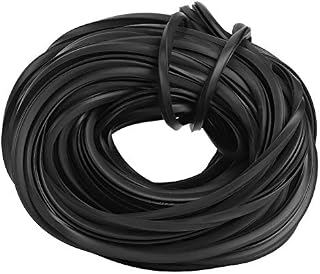 Jenngaoo Universal Rubber Seal Strip,4m/10m/18m Black Greenhouse Rubber Strip,Glass Sealing Rubber Line Cable Greenhouse Accessories Supplies for Window Door (18m / 59.1ft)