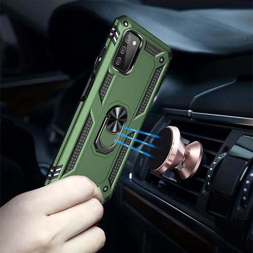 Coque Samsung Galaxy A03s antichoc vert armée avec protège-écran HD - 5