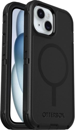 OtterBox iPhone 16e (Only) - Defender Series MagSafe Case - Black - Built-in Magnets - Screenless - Rugged & Durable - with Port Protection - Holster Clip Included - Non-Retail Packaging