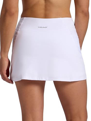 Head Women's Crosscourt Mesh Panel Skort, Standard Fit, 13” Inseam, Built-in Compression Shorts with Pockets - Image 3