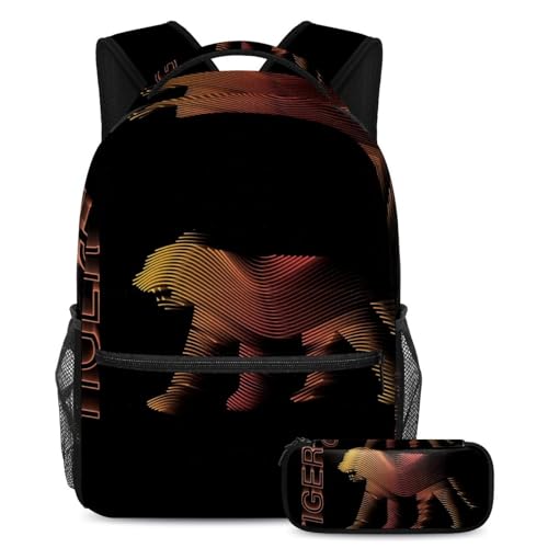 Sac à dos avec trousse aventure tropicale pour le collège et lycée