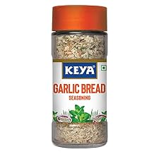 Keya Garlic Bread Seasoning All Natural Healthy Spice Blend Glass Bottle Premium Herbs and Spices I No Preservatives 50g