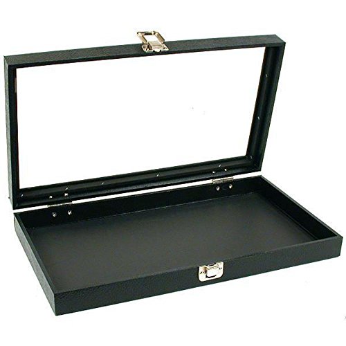 FindingKing Glass Top Jewelry Pocket Watch Display Travel Case Box