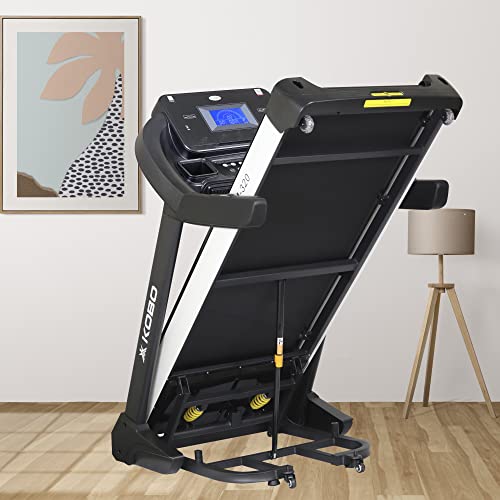 Image of Kobo TM-215 Stainless-Steel 2.5 HP - 5 HP Peak DC Motorised Treadmill for Home Use with Bluetooth Connectivity APP, Free Installation Assistance (Black) (TM-320)