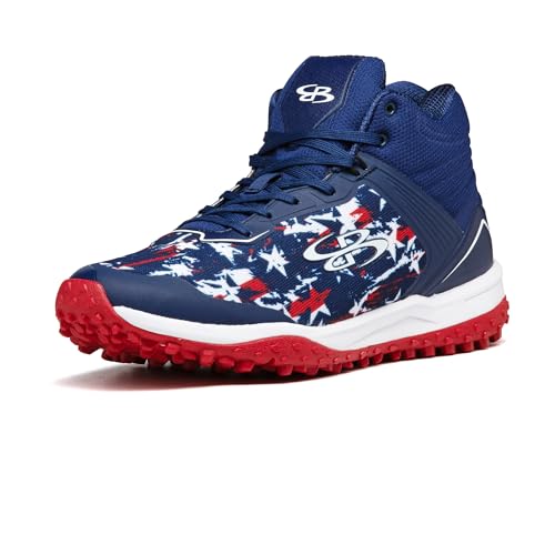 Boombah Viper Men's USA Shooting Stars Turf Mid Shoes - Multiple Color Options - Multiple Sizes