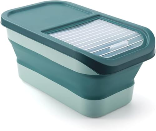 Sefoemut 米びつ 保存容器 ライスボックス 貯蔵容器 ライスストッカー 食品貯蔵タンク お米ケース 米櫃 密閉 虫除け 無洗米 防湿 大容量 穀無洗米 清潔便利 物の鮮度保持 洗える こめびつ 小麦粉 コーヒー豆 中身が見える キッチン用品 (グリ