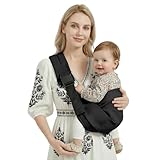 Shiaon Baby Sling Carrier, Adjustable Baby Carrier Newborn to Toddler Carrier for 7-30lbs, Toddler Sling Carriers, Toddlers Hip Carriers, Black