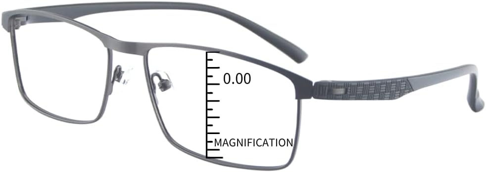 ProEyes Bootes, Progressive Multifocal Blue Light Blocking Lightweight Readers, Anti-Reflective Resin Lens, 0 Power on Top Lens Gun, 2.75 x