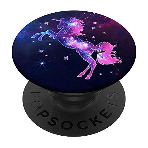 Magically Unicorn Stars Universe Pink PopSockets Grip and Stand for Phones and Tablets Cover