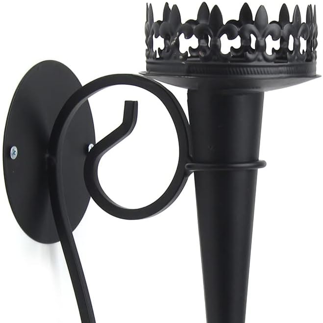 Candle Sconces Wall Decor, Set 2 Wall Hanging Wrought Iron Candle Holder, Wrought Iron Candle Holder Geometric Round Paint,Wall Decoration Art Decoration