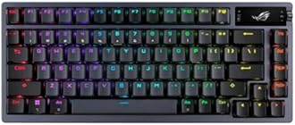 ASUS ROG Azoth 75 Wireless DIY Custom Gaming Keyboard, OLED Display, Gasket-Mount, Three-Layer Dampening, Hot-Swappable Pre-lubed ROG NX Snow Switches & Keyboard Stabilizers, PBT Keycaps, RGB