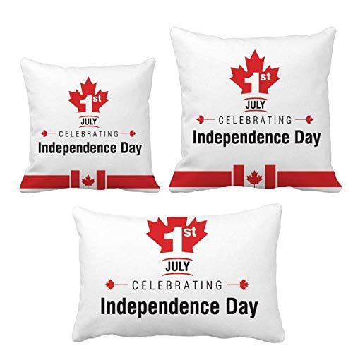 Parure de coussin Canada Indépendance Day housse décorative pour aménagement intérieur