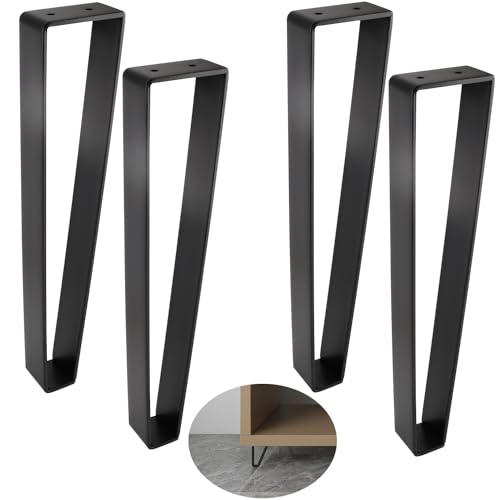 Durable Black Metal Furniture Legs for DIY
