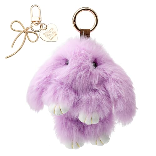ZMDMAH Llavero de Conejo Suave y Esponjoso, Llavero de Mariposa y Llaveros Pompones Colgante Bolso Llaveros, como un Lindo Accesorio de Peluche para Viajar Jugar o ir de Compras