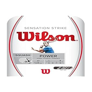 Wilson Squash-Saite Sensation Strike 17, Durchmesser 1,24 mm, 10 m Länge, weiß, WRR943200