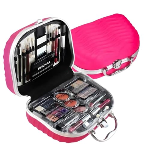 Maleta De Maquiagem Completa Portátil Fenzza - Rosa