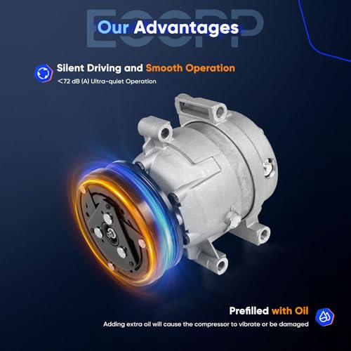 Image of ECCPP AC Compressor with Clutch 1997-2004 Fit for Chevrolet Corvette 5.7L | Fast Cooling Air Conditioning Compressor
