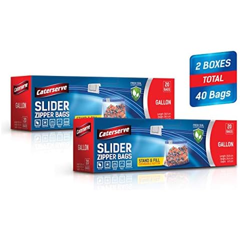 Caterserve 1 Gallon Resealable Freezer Bags Cover