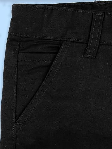 Image of KiddoPanti Boys Solid Cotton Woven Knee Length Formal Shorts