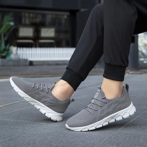 Image of Running Shoes for Men Gym Tennis Athletic Walking Shoes Non Slip Lightweight Breathable Sports Mesh Fashion Work Sneakers Casual Workout Trianer