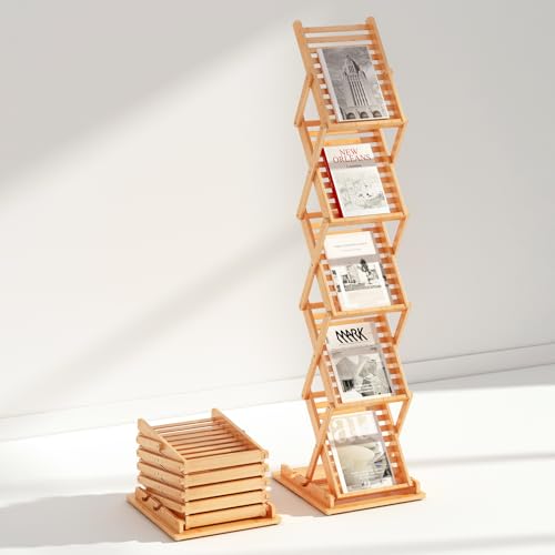 Generisch Zeitschriftenständer Boden Bambus, Zeitungsständer Zeitungsständer - Stehender Zeitschriftenständer für Ausstellung Messe