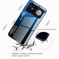 DEDUX Hülle für Xiaomi Poco F8 Ultra Handyhülle, Hülle Farbverlauf Glas und TPU Schutzhülle Case Cover für Xiaomi Poco F8 Ultra (Rot/Schwarz) – Ansicht 5