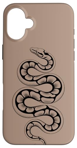 Ball Python Collector Snake Line Art - �u���E�� �X�}�z�P�[�X iPhone 16 Plus �p