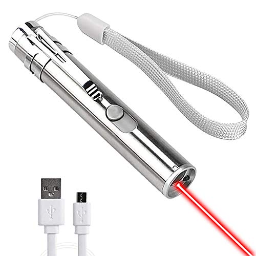 XURLEQ Cat Toys for Indoor Cats, Funny Cat Laser Pointer, Pet Toys for Kitten Indoor Playing with USB Charging Cable (1 PCS)