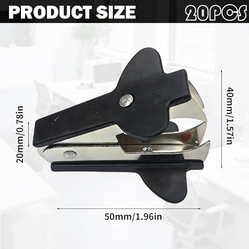 3stück Heftklammerentferner,Entklammerer Klammerentferner,Büro Heftklammer Entferner Set,Kleiner Nagelzieher,Enthefter Ohne Feststeller,Metall Kunststoffschale,Für Bürobedarf Und Schreibwaren(Schwarz)