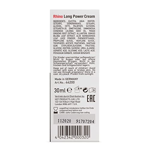Penis-Creme Hot Rhino Long Power Cream 30 ml im 1er Pack
