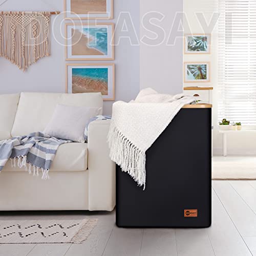 Dofasayi Laundry Hamper, Laundry Basket With Lid - 150L Dirty Clothes Hamper With Removable Bag - Tall Laundry Bin With Lid - Bathroom, Dorm, Large Hamper For Laundry With Lid, Black #TOP3