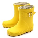 [ケンケンパ] レインブーツ ショート丈 レインブーツ キッズ ジュニア 子供用 KP-009 雨 靴 03.イエロー 17cm