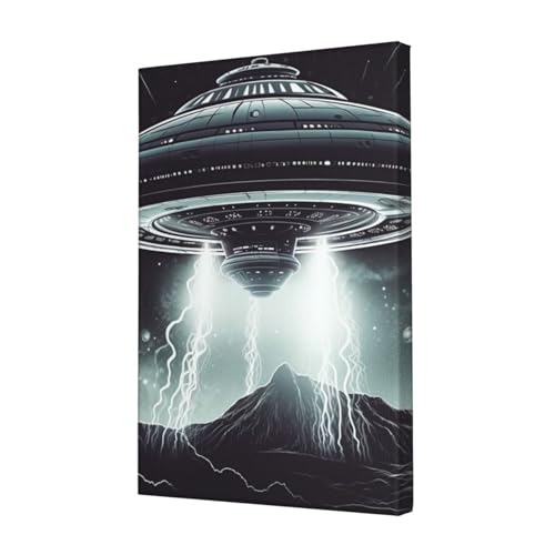Impression HD vaisseau spatial extraterrestre toile anti-UV 30x45