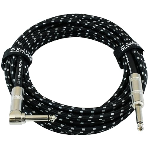 ELAORY 6.35 mm Guitar Cable Jack Cable 6 m Instrument Cable Electric Instrument Cable Bass Guitar Speaker Cable for Amplifier