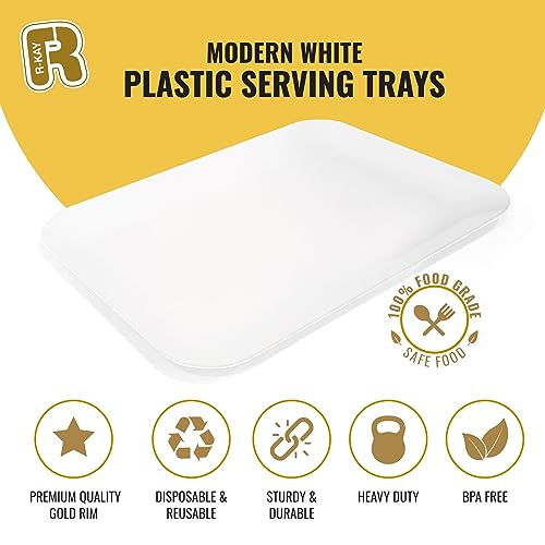 R-Kay 3 Pack White Plastic Serving Trays thumb #4
