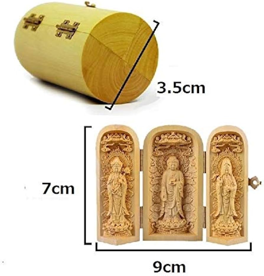 Amazon｜〔mikan〕 阿弥陀三尊 西方三聖 立像 阿弥陀如来 観音菩薩